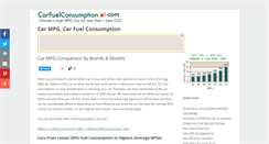Desktop Screenshot of carfuelconsumption.com