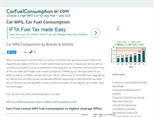 Tablet Screenshot of carfuelconsumption.com